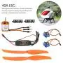 A2217 1250KV Brushless Motor+with 40A ESC Set SG90 9G Micro Servo 8060 Propeller for RC Plane RC Airplane Parts RC Airplane Accessories (#1)