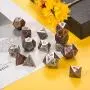Jovitec 14 Pieces Metal Solid Zinc Alloy Game D&D Dices Set Durable Polyhedral Dice with Printed Numbers and Velvet Storage Bags for Game, Dungeons and Dragons, RPG, Math Teaching (A) Jovitec 14 Pieces Metal Solid Zinc Alloy Game D&D Dices Set Durable Polyhedral Dice with Printed Numbers and Velvet Storage Bags for Game, Dungeons and Dragons, RPG, Math Teaching (A)