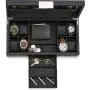 Glenor Co Watch and Sunglasses Box with Valet Tray for Men -14 Slot Luxury Display Case Organizer, Black Carbon Fiber Design for Mens Jewelry Watches, Mens Storage Holder w Large Mirror, Metal Buckle Glenor Co Watch and Sunglasses Box with Valet Tray for Men -14 Slot Luxury Display Case Organizer, Black Carbon Fiber Design for Mens Jewelry Watches, Mens Storage Holder w Large Mirror, Metal Buckle