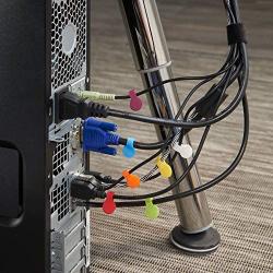 Cable Labels by Wrap-It Storage, Mini (60-Pack) Multi-Color - Write On Cord Labels, Wire Labels, Cable Tags and Wire Tags for Cable Management and Identification for Electronics, Computers and More