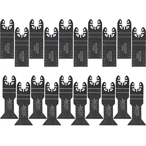 20 Wood Metal Professional Oscillating Multi Tool Quick Release Saw Blades with Universal Fit for Milwaukee, Ridgid, Dewalt, Bosch, Stanley, Ryobi, Makita, Skil, Black & Decker, Porter-Cable and More 20 Wood Metal Professional Oscillating Multi Tool Quick Release Saw Blades with Universal Fit for Milwaukee, Ridgid, Dewalt, Bosch, Stanley, Ryobi, Makita, Skil, Black & Decker, Porter-Cable and More