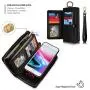 JAZ iPhone 8 Wallet Case / iPhone 7 Wallet Case - Multi-Function Wristlets Zipper Purse Detachable Magnetic 14 Card Slots Money Pocket Clutch Leather Wallet Case for Apple iPhone 8 / 7 / 6S / 6 Black JAZ iPhone 8 Wallet Case / iPhone 7 Wallet Case - Multi-Function Wristlets Zipper Purse Detachable Magnetic 14 Card Slots Money Pocket Clutch Leather Wallet Case for Apple iPhone 8 / 7 / 6S / 6 Black