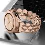 TOTOUTHS Compatible with Samsung Galaxy 42mm/Galaxy Watch 3 41mm Bands Women Bracelet Replacement for Galaxy Active 2 40mm 44mm/Gear S2 Classic/Gear Sport Metal Strap Wristband 20mm Pins (Rose Gold)