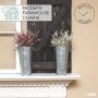 Galvanized Metal Vase 3 Pack - 9 Inch Tall Rustic Farmhouse Bucket Planter Pots for Decor