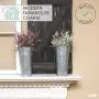 Galvanized Metal Vase 3 Pack - 9 Inch Tall Rustic Farmhouse Bucket Planter Pots for Decor