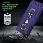 Moto G7 Case, Moto G7 Plus Case with HD Screen Protector, Gritup 360 Degree Rotating Metal Ring Holder Kickstand Armor Anti-Scratch Bracket Cover Phone Case for Motorola Moto G7 Purple