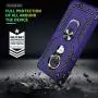 Moto G7 Case, Moto G7 Plus Case with HD Screen Protector, Gritup 360 Degree Rotating Metal Ring Holder Kickstand Armor Anti-Scratch Bracket Cover Phone Case for Motorola Moto G7 Purple