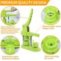 MK.Bear Installation-Free Button Badge Maker Machine 32mm (1¼ in) DIY Gift, Pin Button Maker Press Badge Punch Press with Free 500pcs Button Parts & 100pcs Pictures &Adjustable Circle Cutter(Green)