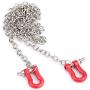 Pasamer 1:10 Scale Metal Alloy Chain & Tow Shackles for RC Crawler SCX-10 D90 Truck Accessory
