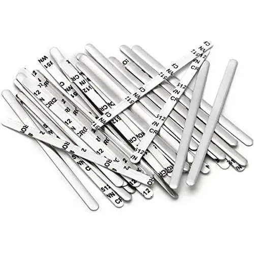 Mr Rex 100PCS Adhesive Metal Nose Bridge Strips for Face Mask, 90MM Aluminum Flat Nose Wire with Backing Tape, Bendable Sticky Nose Pieces for Mask Sewing Handmade DIY Crafting Mr Rex 100PCS Adhesive Metal Nose Bridge Strips for Face Mask, 90MM Aluminum Flat Nose Wire with Backing Tape, Bendable Sticky Nose Pieces for Mask Sewing Handmade DIY Crafting
