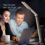 TaoTronics Gold Stylish Metal LED Desk Lamp, 5V/2A USB Port, 5 Color Modes, 6 Brightness Levels, Touch Control, Timer, Night Light for Living Bedroom Study Room Office