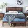 Zinus Adrian Wood Rustic Style Platform Bed with Headboard / No Box Spring Needed / Wood Slat Support, King Zinus Adrian Wood Rustic Style Platform Bed with Headboard / No Box Spring Needed / Wood Slat Support, King