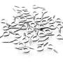 10mm x 3mm Mini Silver Metal Hoop Eye Pin Screws for Arts & Crafts Projects, Cork Top Bottles, DIY Jewelry, Charm Bead Pieces (100 Pieces)