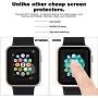 Ritastar for Apple Watch Protector 38mm with Screen Tempered Glass,Thin Plating Metal Bumper Case and Hard PET Cover,High Sensitive Touch,Impact Resistant,No Bubble for iWatch Series 3/2/1,Gold