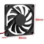 Pomya CPU Cooler 2pcs 8cm 12V CPU Cooling Fan CPU Fans Heat Sink Silent Mute Cooler for Computer PC