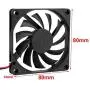 Pomya CPU Cooler 2pcs 8cm 12V CPU Cooling Fan CPU Fans Heat Sink Silent Mute Cooler for Computer PC