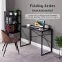 Writing Computer Desk Modern Simple Study Desk Industrial Style Folding Laptop Table for Home Office Notebook Desk Black Writing Computer Desk Modern Simple Study Desk Industrial Style Folding Laptop Table for Home Office Notebook Desk Black