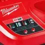 Milwaukee Genuine OEM 48-59-2401 M12 Lithium Ion 12 Volt Battery Charger w/LED Indicating, Red Milwaukee Genuine OEM 48-59-2401 M12 Lithium Ion 12 Volt Battery Charger w/LED Indicating, Red