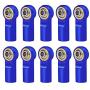 10Pcs Link Rod End Joint Aluminum M4 Metal Ball End Head Holder Tie for 1/10 RC SCX10 Cars Parts (Royal Blue)