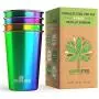 Stainless Steel Cups 16oz Pint Tumbler (4 Pack) - Premium Metal Drinking Glasses | Stackable Durable Cup (16oz Rainbow) Stainless Steel Cups 16oz Pint Tumbler (4 Pack) - Premium Metal Drinking Glasses | Stackable Durable Cup (16oz Rainbow)