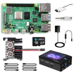 LABISTS Raspberry Pi 4 8GB RAM Starter Kit with 64GB Micro SD Card (8GB RAM)