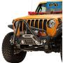 EAG Stubby Front Bumper with Stinger Hoop and Fog Light Hole Fit for 18-21 Wrangler JL