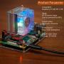 Yahboom Raspberry Pi ICE Tower Cooler RPI RGB Cooling Fan with 5mm Copper Tube & Raspberry Pi Heatsink