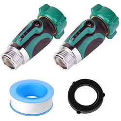 NSEN Hose Shut Off Valve,Hose Valve,Garden Hose Valve 3/4'',Outdoor Metal Water Hose Valve,Easy Grip,Smooth Long Handles(2 Pack)