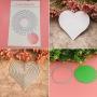 3 Different Shapes of Cutting Dies Stencil Metal Template Molds (Square, Circle Flower & Heart), DaKuan 24 Pieces Embossing Tools for Scrapbook, Album Paper DIY Crafts & Card Making