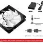upHere 120mm Case Fan 3-Pin High Airflow Long Life Blue LED for Computer Cases Cooling,3-Pack,NK12BE3-3
