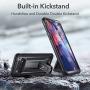 YOUMAKER Case for Galaxy S10, Kickstand Case with Built-in Screen Protector Heavy Duty Protection Shockproof Full Body Slim Fit Cover for Samsung Galaxy S10 6.1 inch - Black