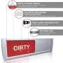 Premium Clean Dirty Dishwasher Magnet - Dishwasher Management Made Easy - 100% Metal and Acrylic, Easy-to-Read Labels, Magnetized Slider - Dishwasher Magnet Clean Dirty - Silver