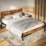 LIKIMIO Queen Bed Frame with Headboard, Strong Steel Slat Support, Tool-Free Assembly, Underbed Storage Space, No Box Spring Needed LIKIMIO Queen Bed Frame with Headboard, Strong Steel Slat Support, Tool-Free Assembly, Underbed Storage Space, No Box Spring Needed
