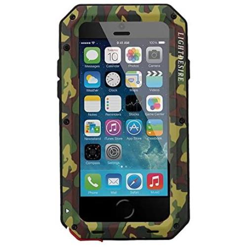 Case for iPhone SE2, iPhone 7/8 Case, Aluminum Alloy LIGHTDESIRE Extreme Water Military Bumper Heavy Duty Cover Shell 4.7 Inch - Camouflage