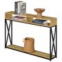 Convenience Concepts Tucson Deluxe 2-Tier Console Table, English Oak/Black