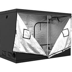 iPower 60''x120''x78'' 5’ x 10’ Mylar Hydroponic Water-Resistant Grow Tent with Observation Window and Removable Floor Tray, Tool Bag for Indoor Plant Seedling, Propagation, Blossom, etc