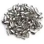 Linsoir Beads Metal Pinch Clip Bail Bead Pendant Connector Jewelry Findings Rhodium Plated 7X20mm Pack of 50