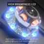 upHere 120mm Case Fan 3-Pin High Airflow Long Life Blue LED for Computer Cases Cooling,3-Pack,NK12BE3-3