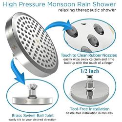 SparkPod Shower Head - High Pressure Rain - Luxury Modern Chrome Look - Easy Tool Free Installation - The Perfect Adjustable Replacement For Your Bathroom Shower Heads
