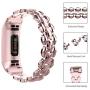 Wearlizer Compatible with Fitbit Charge 3 / Fitbit Charge 4 Bands for Women Metal Replacement Fit Bit Charge 3/4 hr Band Accessories Strap Bracelet Bangle Silver Rose Gold Black