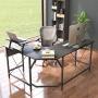 Cubiker Modern L-Shaped Computer Office Desk, Corner Gaming Desk with Monitor Stand, Home Office Study Writing Table Workstation for Small Spaces