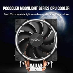 Pccooler GI-X3 CPU Air Cooler Moonlight Series | SilentPro PWM CPU Fan 120mm with Corona LED White Frame | 3 Direct Contact Heat Pipes for Intel Core i7/i5/i3, AMD Series, PC Computer Case