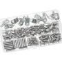 Sutemribor 128PCS Nickel Plated Shelf Bracket Pegs Cabinet Furniture Shelf Pins Support, 4 Styles