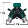 NEX 2 Way Y Hose Connector, Garden Faucet Splitter Metal Body with Comfortable Smooth Rubberized Grip NEX 2 Way Y Hose Connector, Garden Faucet Splitter Metal Body with Comfortable Smooth Rubberized Grip