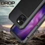 CarterLily iPhone 11 Pro Max Case, Full Body Shockproof Dustproof Waterproof Aluminum Alloy Metal Gorilla Glass Cover Case for Apple iPhone 11 Pro Max 6.5 inch (Black)