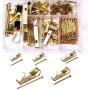 Picture Hanging Hooks, 130pcs Heavy Duty Metal Picture Hanger Hook Set Tool Kit with Nails for Displaying Framed Pictures Wall Decor