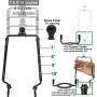 7 8 9 10 inch Lamp Shade Harp Holder,Adjustable Lamp Harp Kit,Fit both Standard Lamp Rod and E26 Light Base UNO Fitter Adapter,with 2 Shade Attaching Finial Top,Black Horn Frame Lampshade Bracket