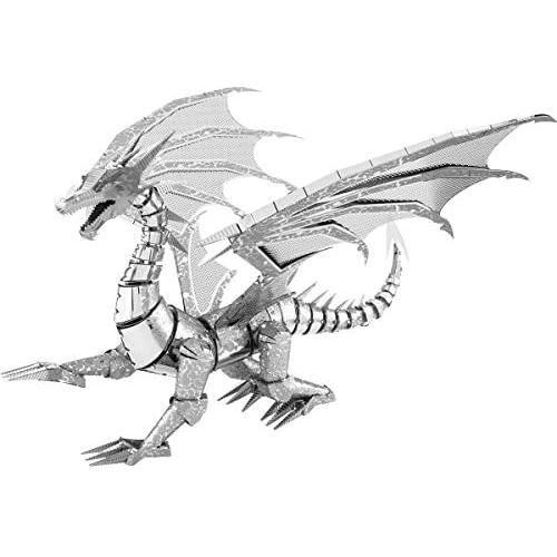Fascinations Metal Earth ICONX Silver Dragon 3D Metal Model Kit