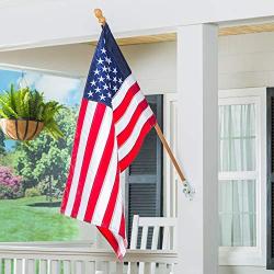 Evergreen Flag Wooden House and Estate Flag Pole with Ring - 56'' L x 1.7”W x 1.7”H