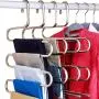 DOIOWN Pants Hangers S-Shape Stainless Steel Clothes Hangers Space Saving Hangers Closet Organizer for Pants Jeans Scarf(5 Layers,10Pcs) DOIOWN Pants Hangers S-Shape Stainless Steel Clothes Hangers Space Saving Hangers Closet Organizer for Pants Jeans Scarf(5 Layers,10Pcs)